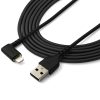 StarTech.com 6ft (2m) Durable USB A to Lightning Cable - Black 90° Right Angled Heavy Duty Rugged Aramid Fiber USB Type A to Lig - Image 6