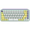 Logitech Pop Keys keyboard Universal RF Wireless + Bluetooth Mint colour, Violet, White, Yellow