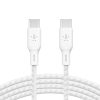 Belkin 100w USB-C to USB-C Braided Cable 3M Whi - Image 2