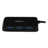 StarTech.com Portable 4 Port SuperSpeed Mini USB 3.0 Hub - Black~Portable 4 Port SuperSpeed Mini USB 3.0 Hub - 5Gbps - Black - Image 5