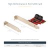 StarTech.com SATA PCIe Card - 4 Port PCIe SATA Expansion Card - 6Gbps - Low Profile Bracket - Stacked SATA Connectors - ASM1164 - Image 15