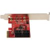 StarTech.com SATA PCIe Card - 4 Port PCIe SATA Expansion Card - 6Gbps - Low Profile Bracket - Stacked SATA Connectors - ASM1164 - Image 2