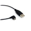 StarTech.com 6 ft Micro USB Cable - A to Right Angle Micro B