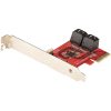 StarTech.com SATA PCIe Card - 4 Port PCIe SATA Expansion Card - 6Gbps - Low Profile Bracket - Stacked SATA Connectors - ASM1164