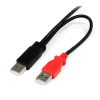 StarTech.com 1 ft USB Y Cable for External Hard Drive - Dual USB A to Micro B - Image 2