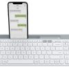 Logitech K580 keyboard Universal RF Wireless + Bluetooth Silver, White