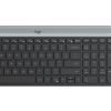 Logitech MK470 Slim keyboard Mouse included Office RF Wireless Graphite, Silver