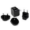 StarTech.com Dual-port USB wall charger - international travel - 17W/3.4A - black - Image 9