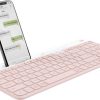 Logitech K580 Slim Multi-Device keyboard Office RF Wireless + Bluetooth QWERTY English Pink, White - Image 5