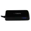 StarTech.com Portable 4 Port SuperSpeed Mini USB 3.0 Hub - Black~Portable 4 Port SuperSpeed Mini USB 3.0 Hub - 5Gbps - Black - Image 4