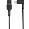 StarTech.com 6ft (2m) Durable USB A to Lightning Cable - Black 90° Right Angled Heavy Duty Rugged Aramid Fiber USB Type A to Lig - Image 4