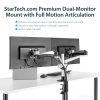 StarTech.com Desk-Mount Dual Monitor Arm - Full Motion Articulating - Premium - Image 15