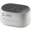 POLY Voyager Free 60+ UC, Touchscreen Charge Case, USB-A, Teams, White Sand (P/N 216755-01) - Image 3