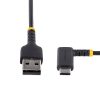 StarTech.com 6in (15cm) USB A to C Charging Cable Right Angle - Heavy Duty Fast Charge USB-C Cable - Black USB 2.0 A to Type-C - - Image 3
