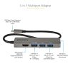 StarTech.com USB C Multiport Adapter - USB-C to HDMI 2.0b 4K 60Hz (HDR10), 100W Power Delivery Pass-Through, 4-Port USB 3.0 Hub - Image 3