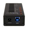 StarTech.com 4 Port USB 3.0 Hub plus 3 Dedicated USB Charging Ports (2 x 1A & 1 x 2A) - Wall Mountable Metal Enclosure~4 Port US - Image 2