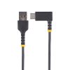 StarTech.com 6in (15cm) USB A to C Charging Cable Right Angle - Heavy Duty Fast Charge USB-C Cable - Black USB 2.0 A to Type-C - - Image 2