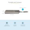 StarTech.com USB C Multiport Adapter - USB-C to HDMI 2.0b 4K 60Hz (HDR10), 100W Power Delivery Pass-Through, 4-Port USB 3.0 Hub - Image 9