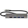 StarTech.com USB C Multiport Adapter - USB-C to HDMI 2.0b 4K 60Hz (HDR10), 100W Power Delivery Pass-Through, 4-Port USB 3.0 Hub - Image 2