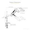 StarTech.com Desk Mount Laptop Arm - Full Motion Articulating Arm for Laptop or Single 34" Monitor - VESA Mount Laptop Tray Brac - Image 6