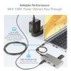 StarTech.com USB-C Multiport Adapter - 4K 60Hz HDMI - HDR - 2-Port 5Gbps USB 3.0 Hub - 100W Power Delivery Pass-Through - GbE - - Image 11