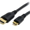 StarTech.com 1m Mini HDMI to HDMI Cable with Ethernet - 4K 30Hz High Speed Mini HDMI to HDMI Adapter Cable - Mini HDMI Type-C De