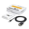 StarTech.com 6ft (1.8m) 1-Port USB to Serial RS232 Adapter, FTDI DB9 Serial DCE Adapter Cable, Null Modem, USB 2.0 - TAA - Image 3