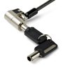 StarTech.com 6.5' (2m) 3-in-1 Universal Laptop Cable Lock - Keyed Laptop/Desktop Security Cable Lock Compatible w/ K-Slot, Nano - Image 4