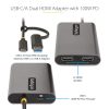 StarTech.com USB-C to Dual-HDMI Adapter - USB-C or A to 2x HDMI - 4K 60Hz - 100W Power Delivery Pass-Through - 1ft (30cm) Built- - Image 7