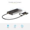 StarTech.com USB-C to Dual-HDMI Adapter - USB-C or A to 2x HDMI - 4K 60Hz - 100W Power Delivery Pass-Through - 1ft (30cm) Built- - Image 9