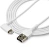 StarTech.com 6ft (2m) Durable USB A to Lightning Cable - White 90° Right Angled Heavy Duty Rugged Aramid Fiber USB Type A to Lig - Image 6