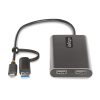 StarTech.com USB-C to Dual-HDMI Adapter - USB-C or A to 2x HDMI - 4K 60Hz - 100W Power Delivery Pass-Through - 1ft (30cm) Built- - Image 6