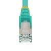 StarTech.com 50cm CAT6a Ethernet Cable - Aqua - Low Smoke Zero Halogen (LSZH) - 10GbE 500MHz 100W PoE++ Snagless RJ-45 w/Strain - Image 4