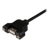 StarTech.com 1 ft Panel Mount USB Cable A to A - F/M - Image 2