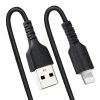 StarTech.com 50cm (20in) USB to Lightning Cable, MFi Certified, Coiled iPhone Charger Cable, Black, Durable TPE Jacket Aramid Fi - Image 6