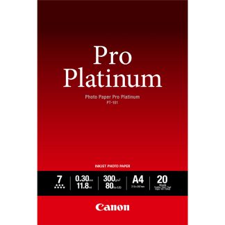 Canon PT-101 A4 Pro Platinum 300gsm Photo Paper - 20 Sheets