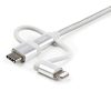 StarTech.com 1 m (3 ft.) USB Multi Charging Cable - USB to Micro-USB or USB-C or Lightning for iPhone / iPad / iPod / Android - - Image 6