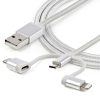 StarTech.com 1 m (3 ft.) USB Multi Charging Cable - USB to Micro-USB or USB-C or Lightning for iPhone / iPad / iPod / Android - - Image 4