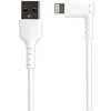 StarTech.com 3ft (1m) Durable USB A to Lightning Cable - White 90° Right Angled Heavy Duty Rugged Aramid Fiber USB Type A to Lig - Image 3