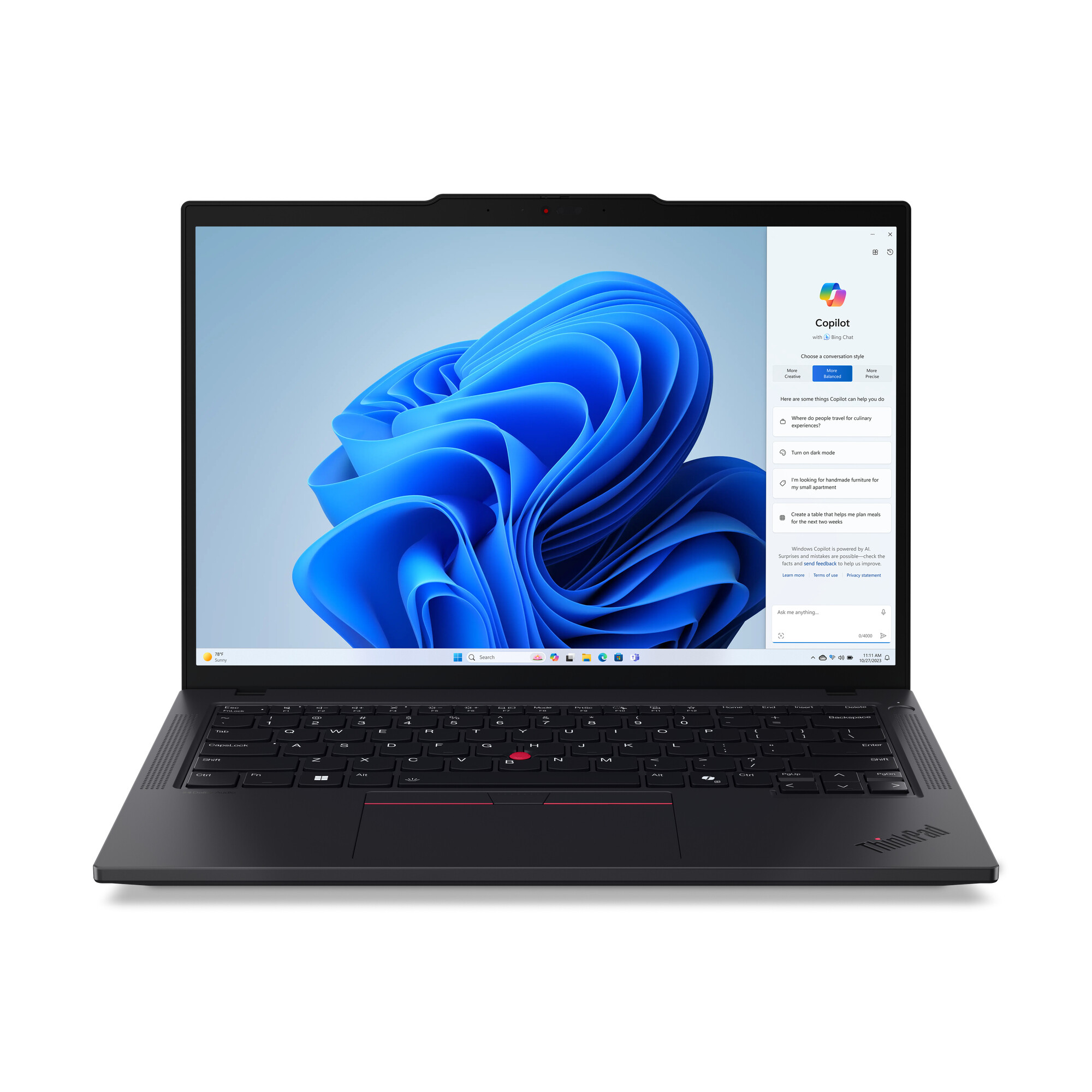 Lenovo ThinkPad T14 AMD Ryzen™ 7 PRO 8840U Laptop 35.6 cm (14") Touchscreen WUXGA 16 GB DDR5-SDRAM 512 GB SSD Wi-Fi 6E (8 - Image 2