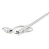 StarTech.com 1 m (3 ft.) USB Multi Charging Cable - USB to Micro-USB or USB-C or Lightning for iPhone / iPad / iPod / Android - - Image 3