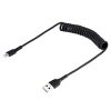 StarTech.com 50cm (20in) USB to Lightning Cable, MFi Certified, Coiled iPhone Charger Cable, Black, Durable TPE Jacket Aramid Fi - Image 12