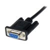StarTech.com 1m Black DB9 RS232 Serial Null Modem Cable F/M - Image 2