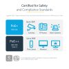 StarTech.com 2m CAT6a Ethernet Cable - 10 Gigabit Shielded Snagless RJ45 100W PoE Patch Cord - 10GbE STP Network Cable w/Strain - Image 9