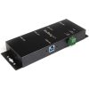 StarTech.com 4-Port Industrial USB 3.0 Hub with ESD Protection~4-Port USB 3.0 Hub - 5Gbps - Metal Industrial USB-A Hub - Wall or
