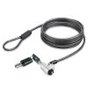 StarTech.com Laptop Cable Lock Compatible With Noble Wedge®; 6Ft (2m), Anti-Theft Keyed Lock, Security Cable for Dell XPS/Latitu