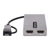 StarTech.com USB to Dual HDMI Adapter, USB A/C to 2x HDMI Displays (1x 4K30Hz, 1x 1080p), Integrated USB-A to C Dongle, 4in/11cm - Image 3