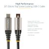 StarTech.com 20" (50cm) Top Screw Locking USB C Cable 10Gbps - USB 3.1/3.2 Gen 2 Type-C Cable - 100W (5A) Power Delivery Chargin - Image 5