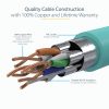 StarTech.com 1.5 m CAT6a Patch Cable - Shielded (STP) - 100% Copper Wire - Snagless Connector - Aqua - Image 8