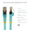 StarTech.com 1.5 m CAT6a Patch Cable - Shielded (STP) - 100% Copper Wire - Snagless Connector - Aqua - Image 2